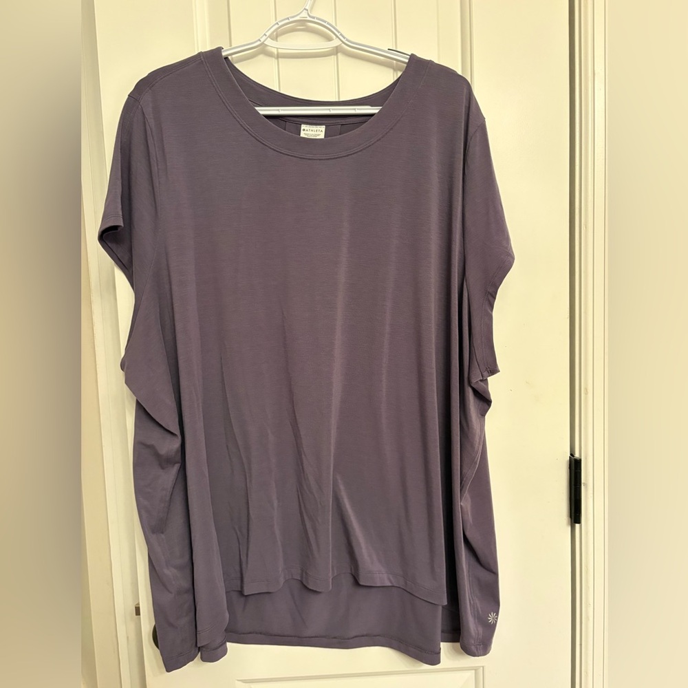 Athleta With Ease Short Sleeve Tee - purple